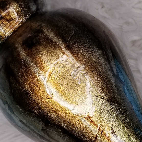 Teal & Bronze Candle Stand 11" x 5" - Picture 5 of 5